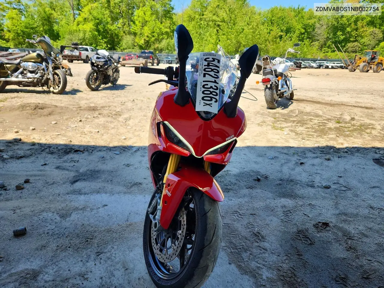 2022 Ducati Supersport VIN: ZDMVABDS1NB002754 Lot: 54821386
