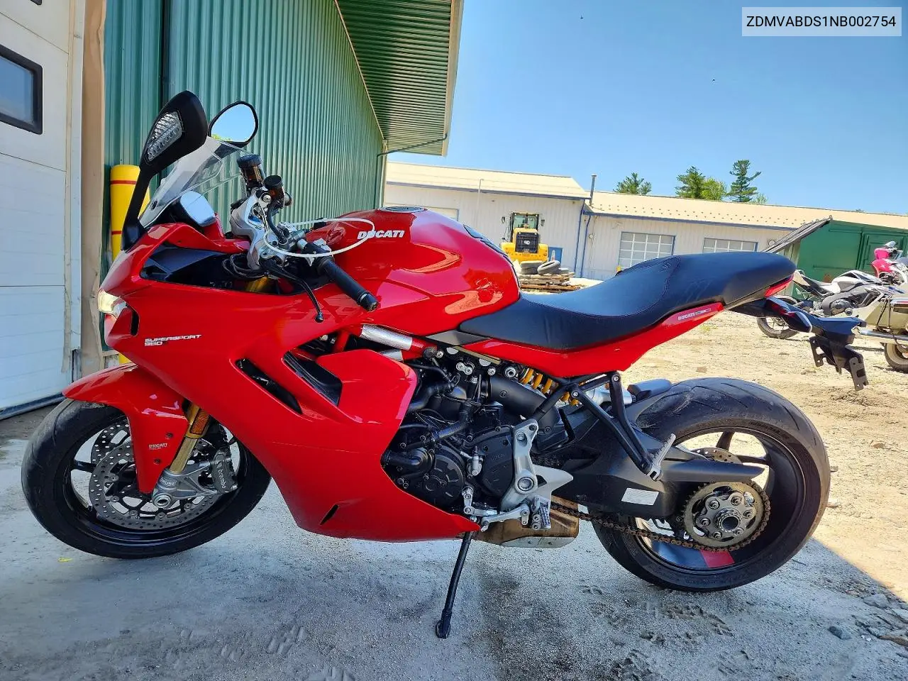 2022 Ducati Supersport VIN: ZDMVABDS1NB002754 Lot: 54821386