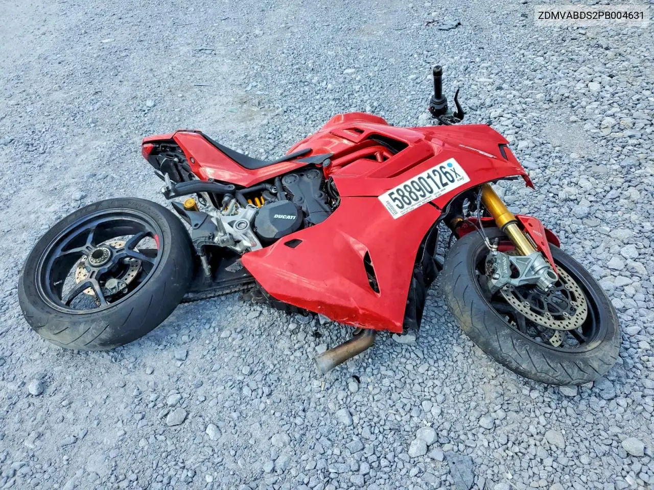 2023 Ducati Supersport VIN: ZDMVABDS2PB004631 Lot: 58890126