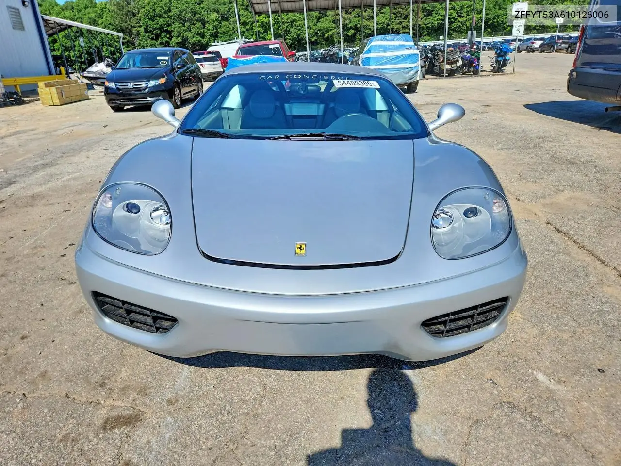 2001 Ferrari 360 Spider VIN: ZFFYT53A610126006 Lot: 54409386