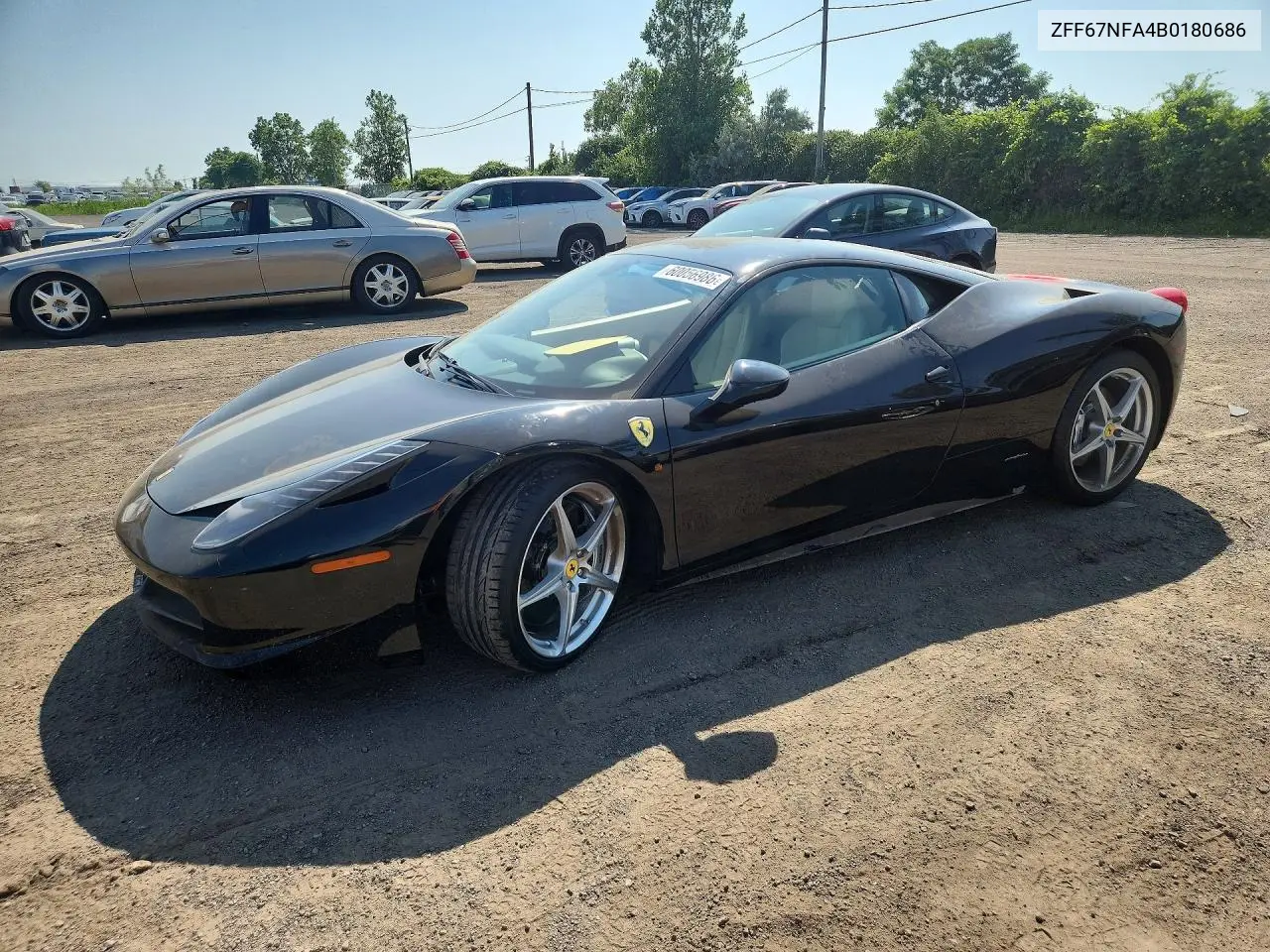 2011 Ferrari 458 Italia VIN: ZFF67NFA4B0180686 Lot: 60056986
