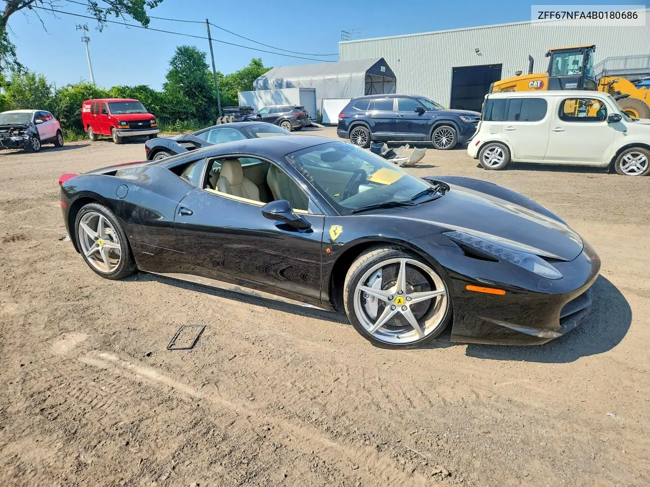 2011 Ferrari 458 Italia VIN: ZFF67NFA4B0180686 Lot: 60056986