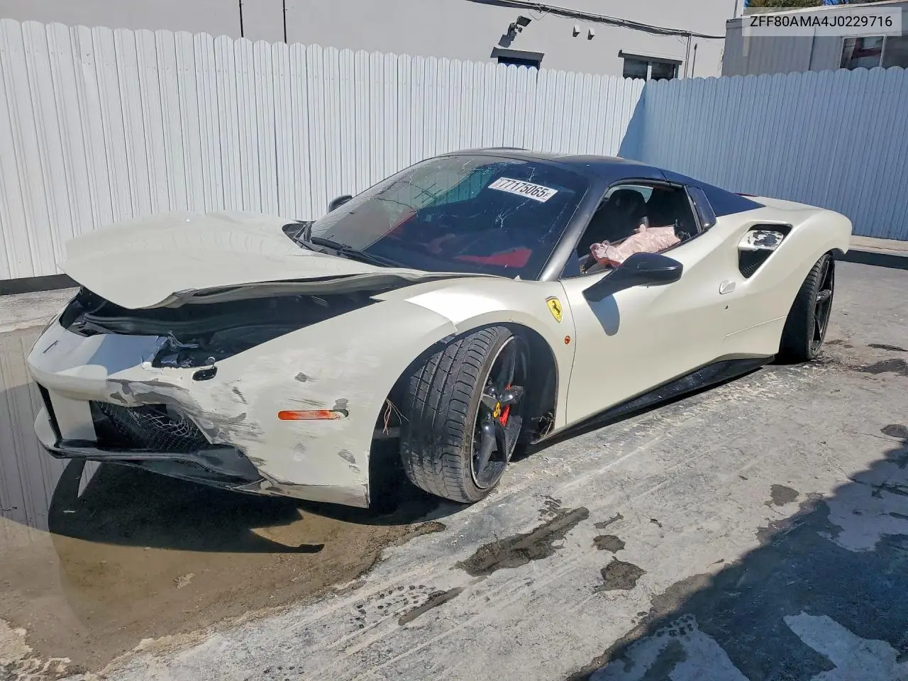 2018 Ferrari 488 Spider VIN: ZFF80AMA4J0229716 Lot: 77175065