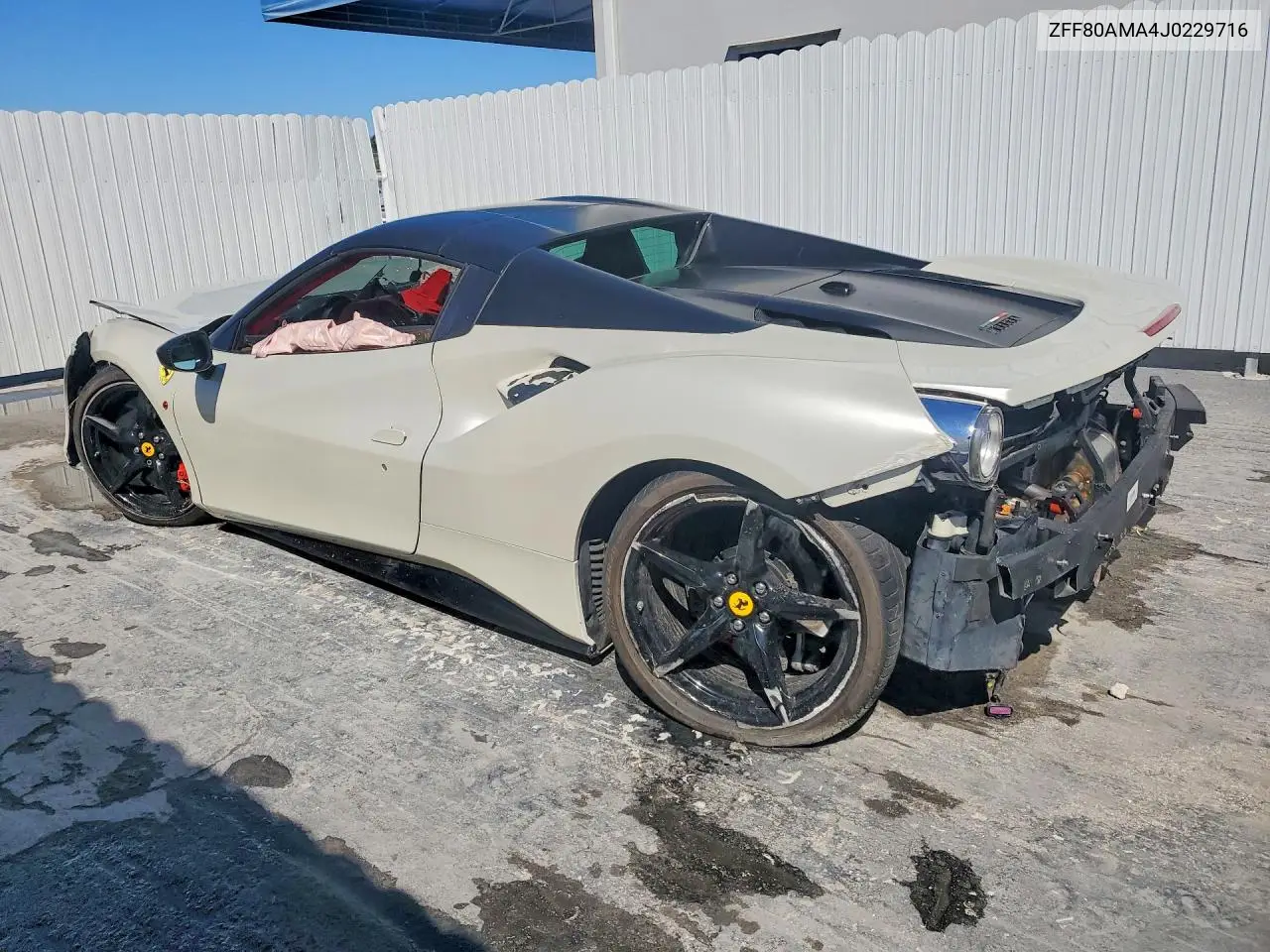 2018 Ferrari 488 Spider VIN: ZFF80AMA4J0229716 Lot: 77175065