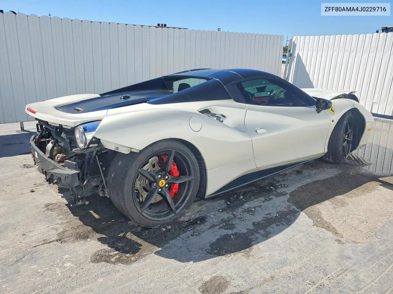 2018 Ferrari 488 Spider VIN: ZFF80AMA4J0229716 Lot: 77175065