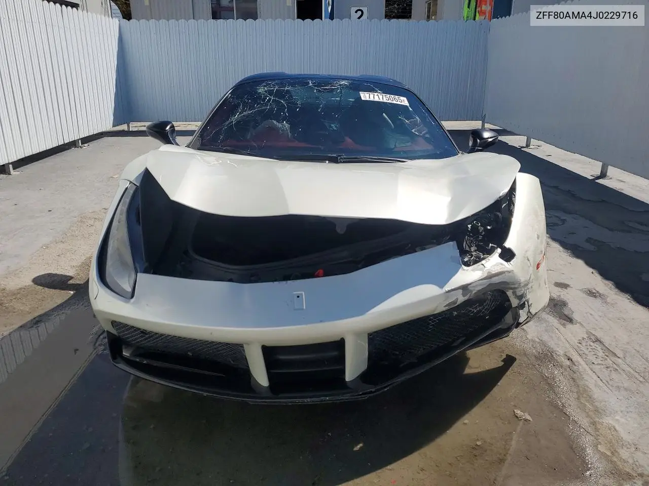 2018 Ferrari 488 Spider VIN: ZFF80AMA4J0229716 Lot: 77175065
