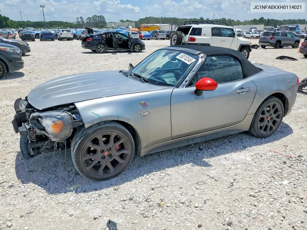 2017 Fiat 124 Spider Classica/Lusso/Abarth VIN: JC1NFAEKXH0114021 Lot: 59310246