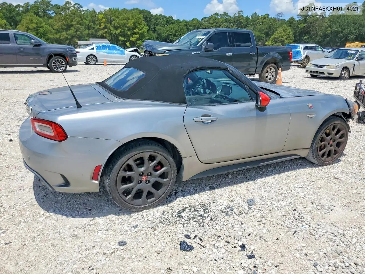 2017 Fiat 124 Spider Classica/Lusso/Abarth VIN: JC1NFAEKXH0114021 Lot: 59310246