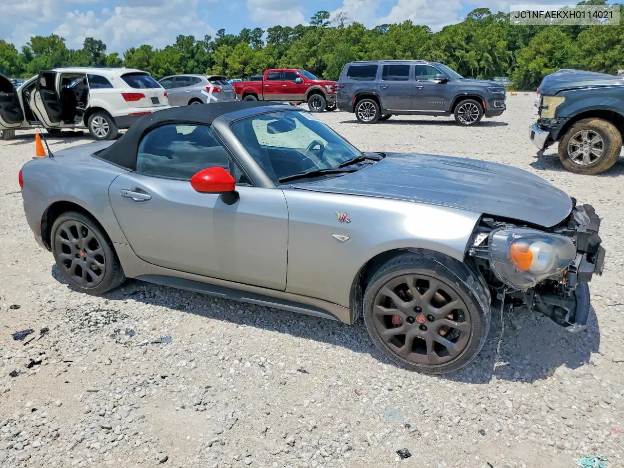 2017 Fiat 124 Spider Classica/Lusso/Abarth VIN: JC1NFAEKXH0114021 Lot: 59310246