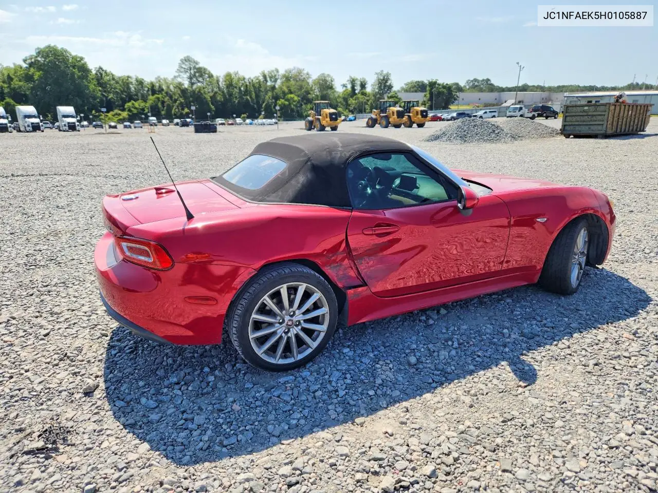 2017 Fiat 124 Spider Classica VIN: JC1NFAEK5H0105887 Lot: 59380856