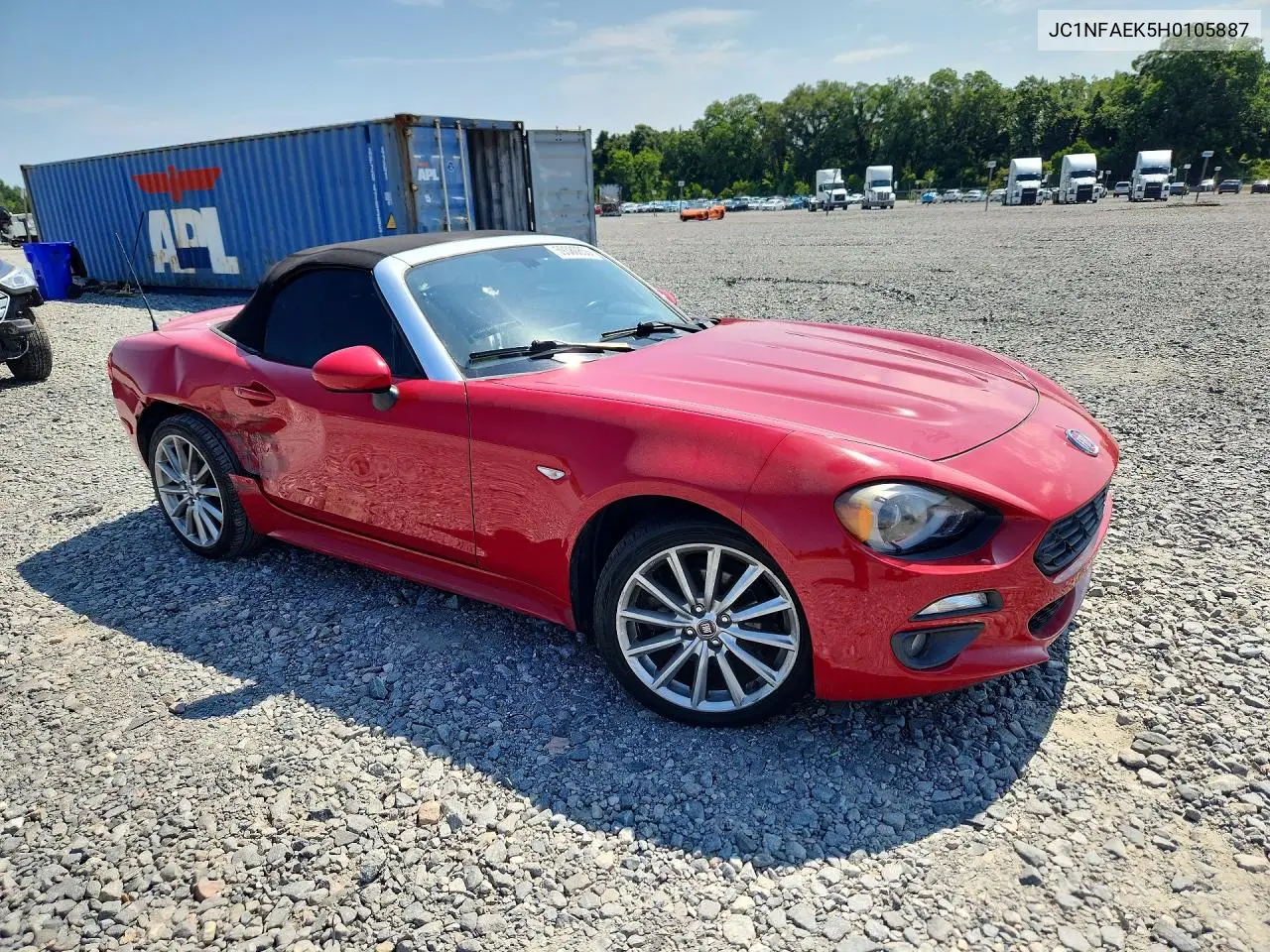 2017 Fiat 124 Spider Classica VIN: JC1NFAEK5H0105887 Lot: 59380856
