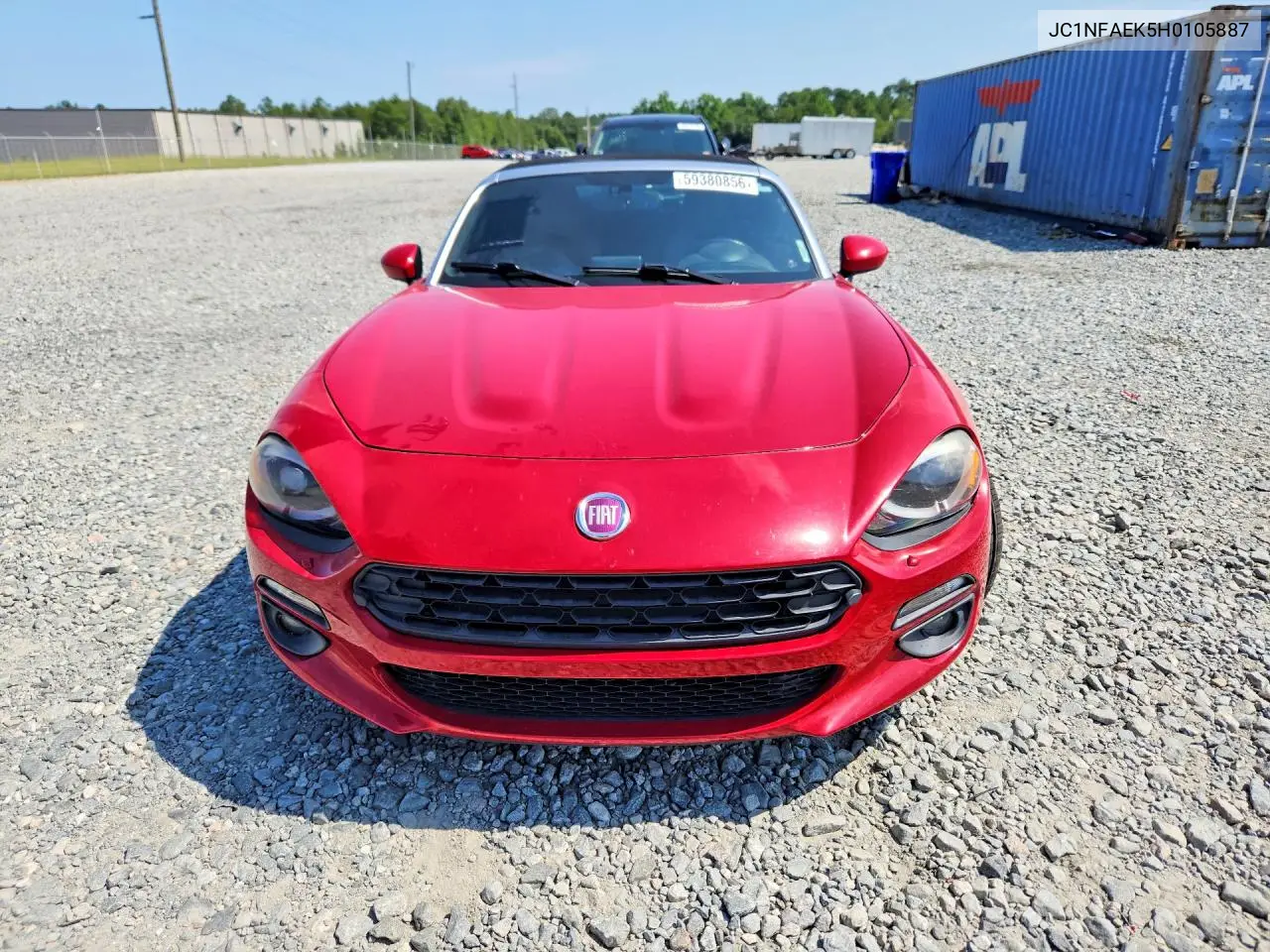 2017 Fiat 124 Spider Classica VIN: JC1NFAEK5H0105887 Lot: 59380856