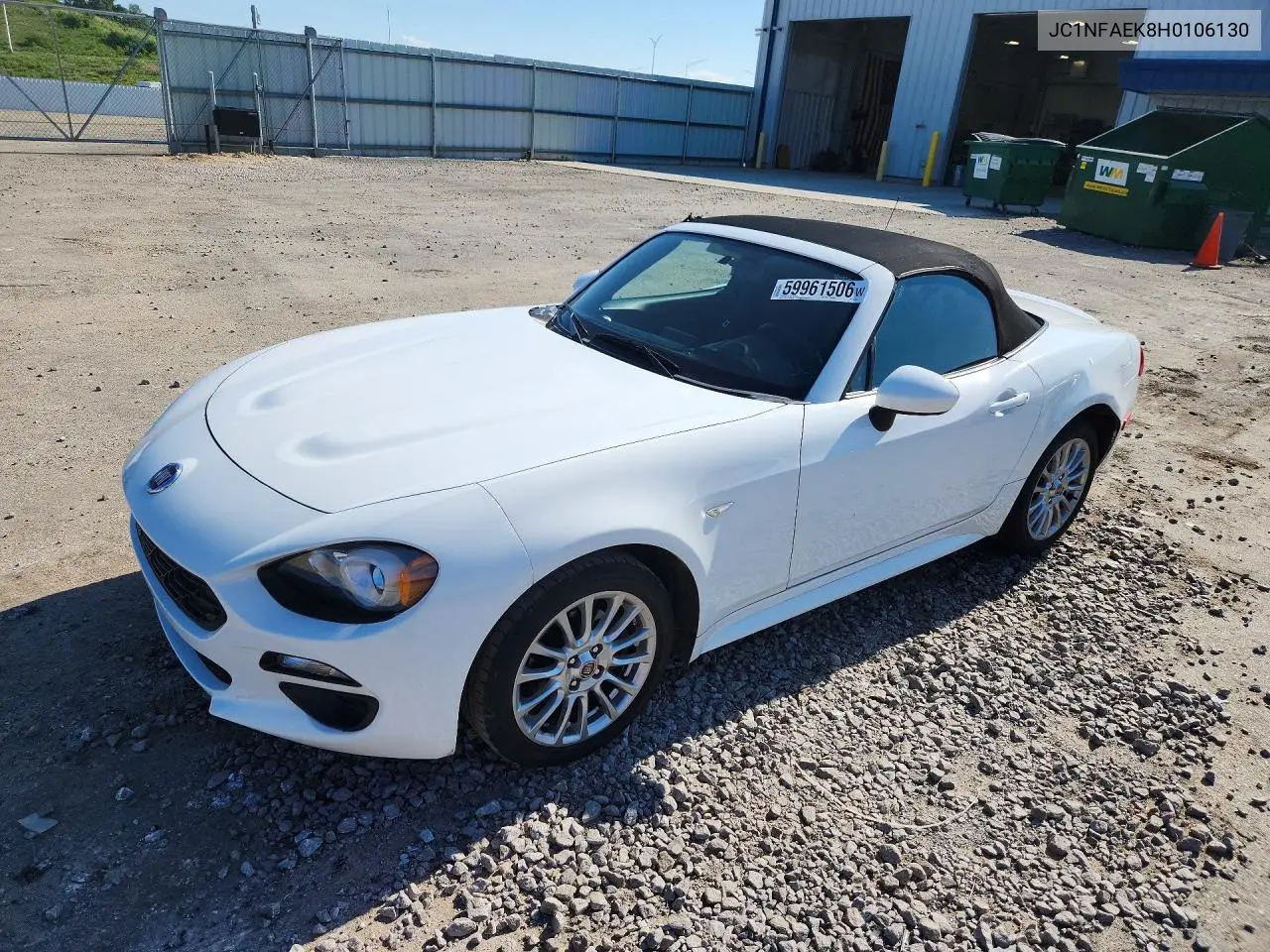 2017 Fiat 124 Spider Classica VIN: JC1NFAEK8H0106130 Lot: 59961506