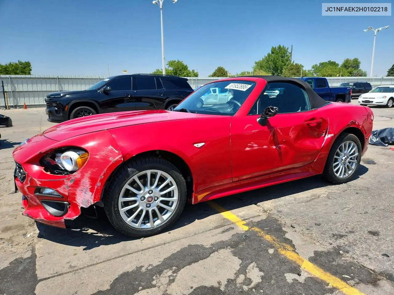 2017 Fiat 124 Spider Classica VIN: JC1NFAEK2H0102218 Lot: 61952686