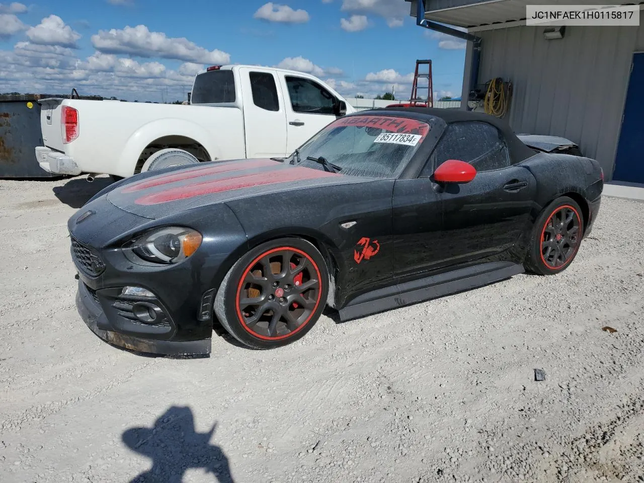 2017 Fiat 124 Spider Classica VIN: JC1NFAEK1H0115817 Lot: 85117834