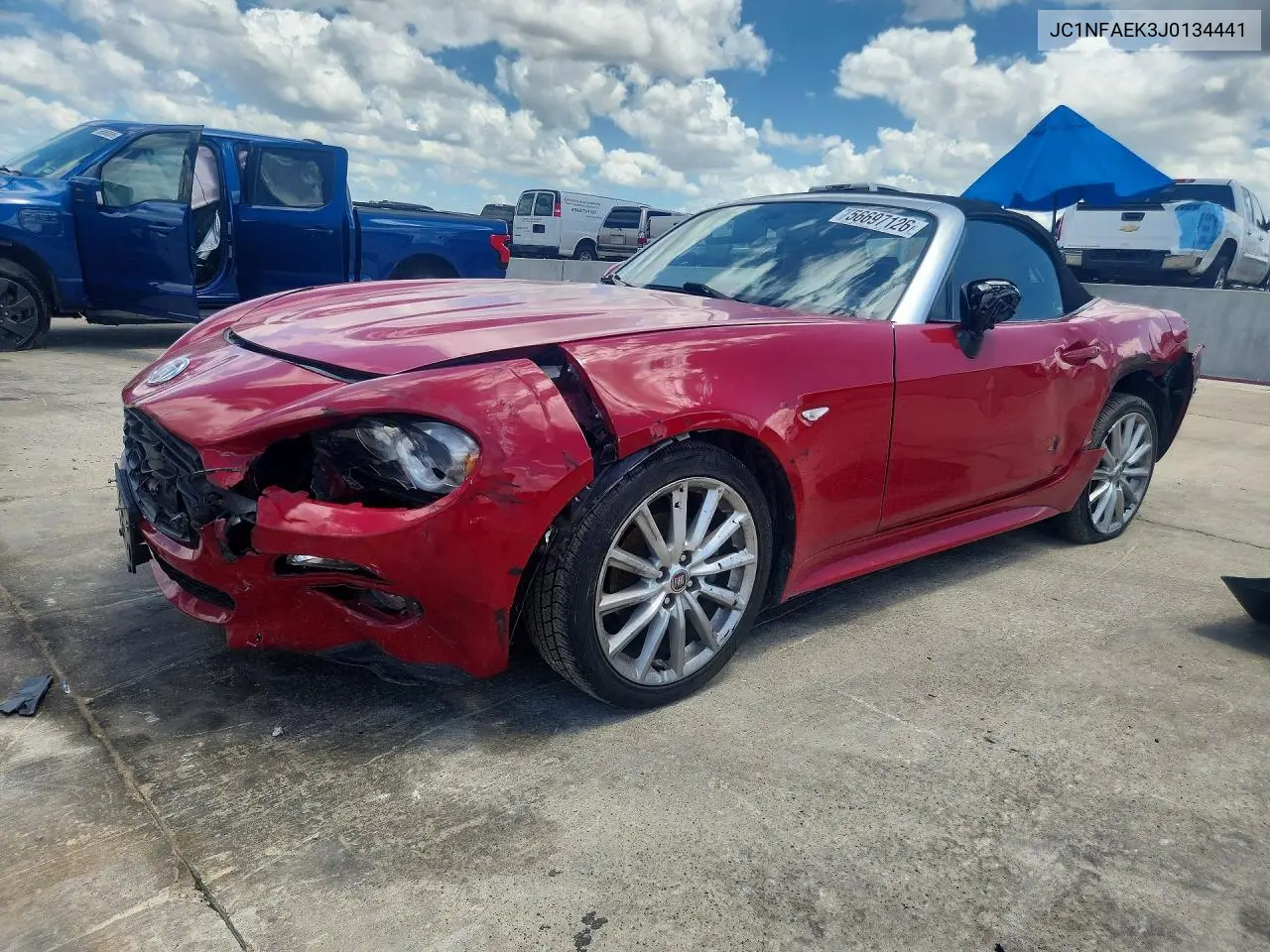 2018 Fiat 124 Spider Classica VIN: JC1NFAEK3J0134441 Lot: 56697126