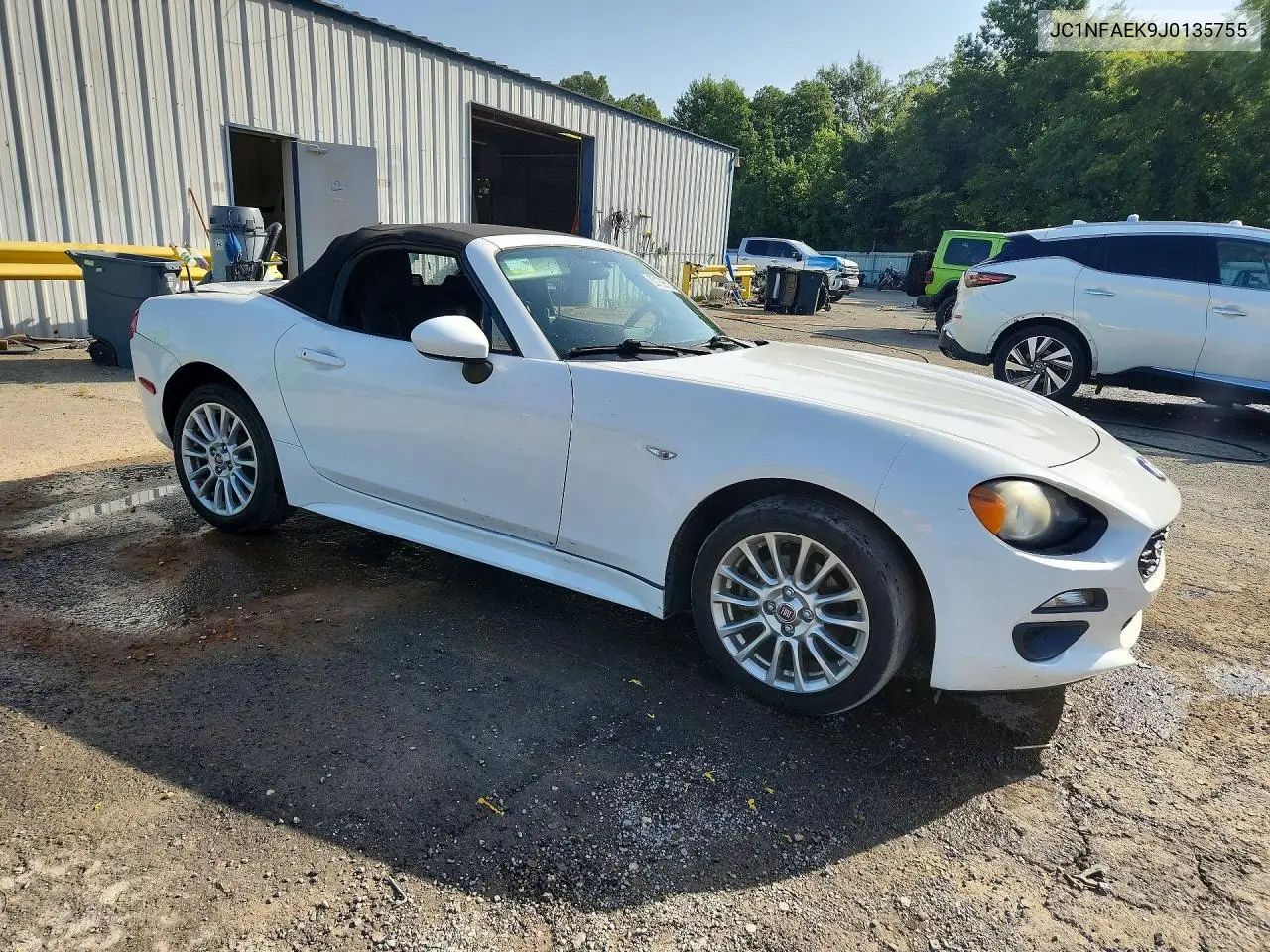 2018 Fiat 124 Spider Classica VIN: JC1NFAEK9J0135755 Lot: 60169376