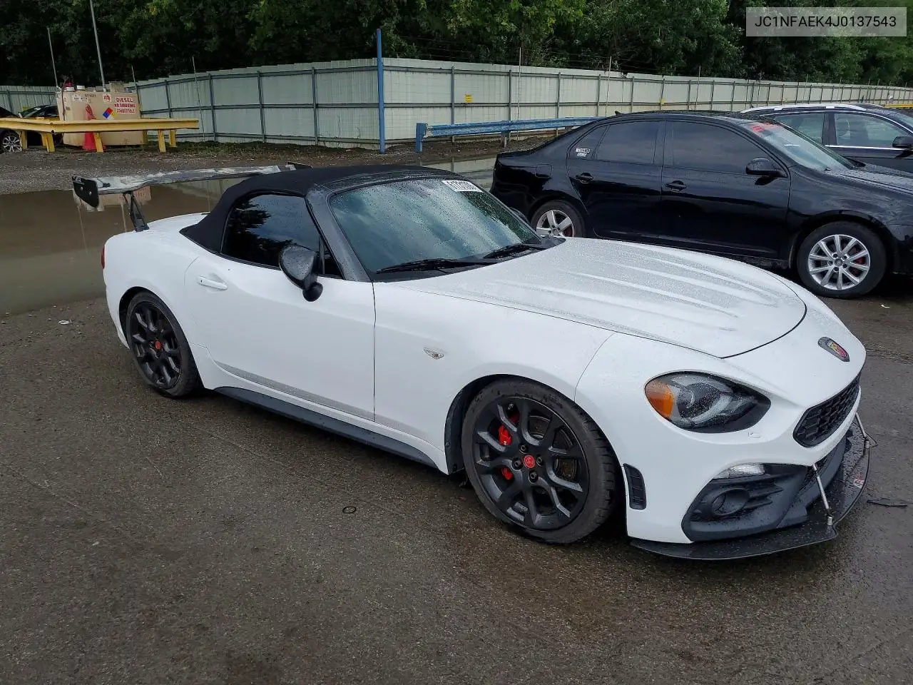 2018 Fiat 124 Spider Classica VIN: JC1NFAEK4J0137543 Lot: 61731306