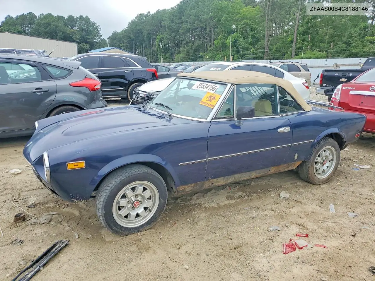 1982 Fiat 124 Spider VIN: ZFAAS00B4C8188146 Lot: 59534156