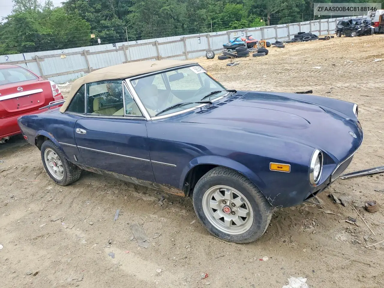 1982 Fiat 124 Spider VIN: ZFAAS00B4C8188146 Lot: 59534156