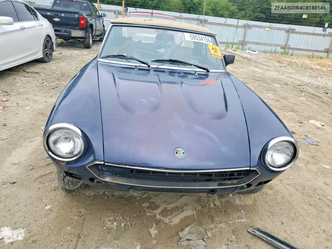 1982 Fiat 124 Spider VIN: ZFAAS00B4C8188146 Lot: 59534156