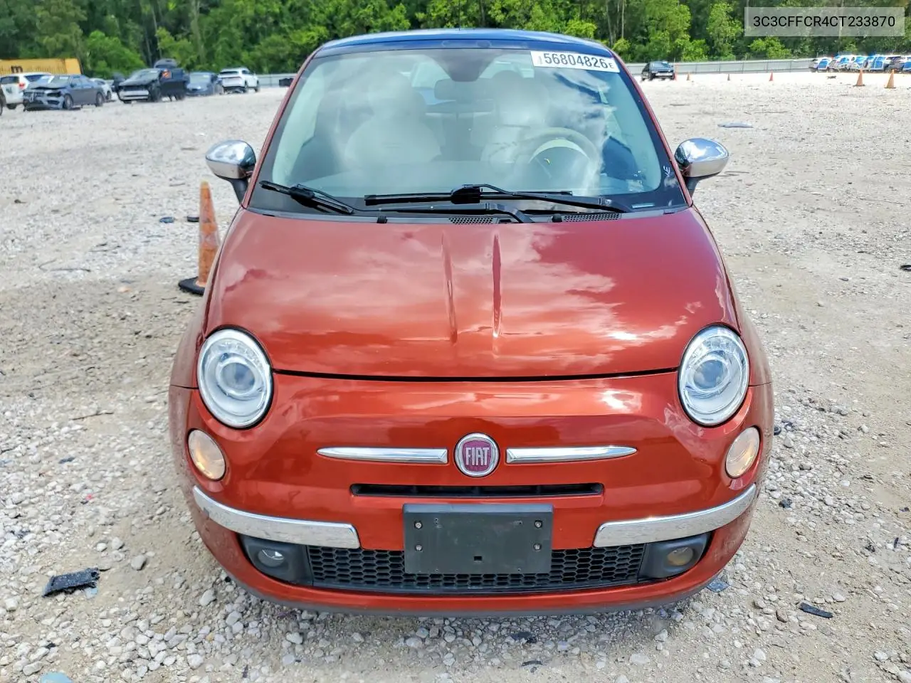 2012 Fiat 500 Lounge VIN: 3C3CFFCR4CT233870 Lot: 56804826