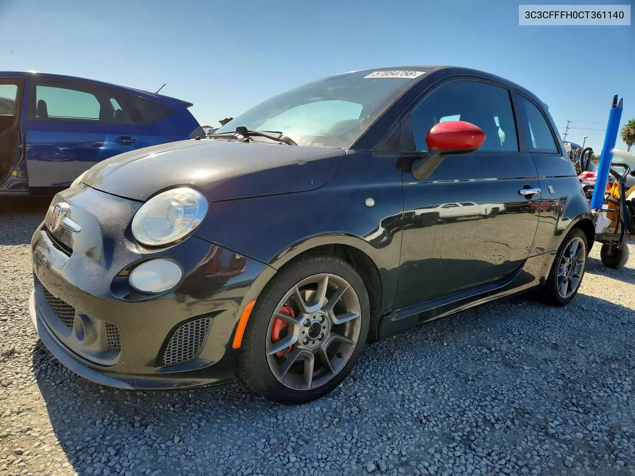 2012 Fiat 500 Abarth VIN: 3C3CFFFH0CT361140 Lot: 57054756