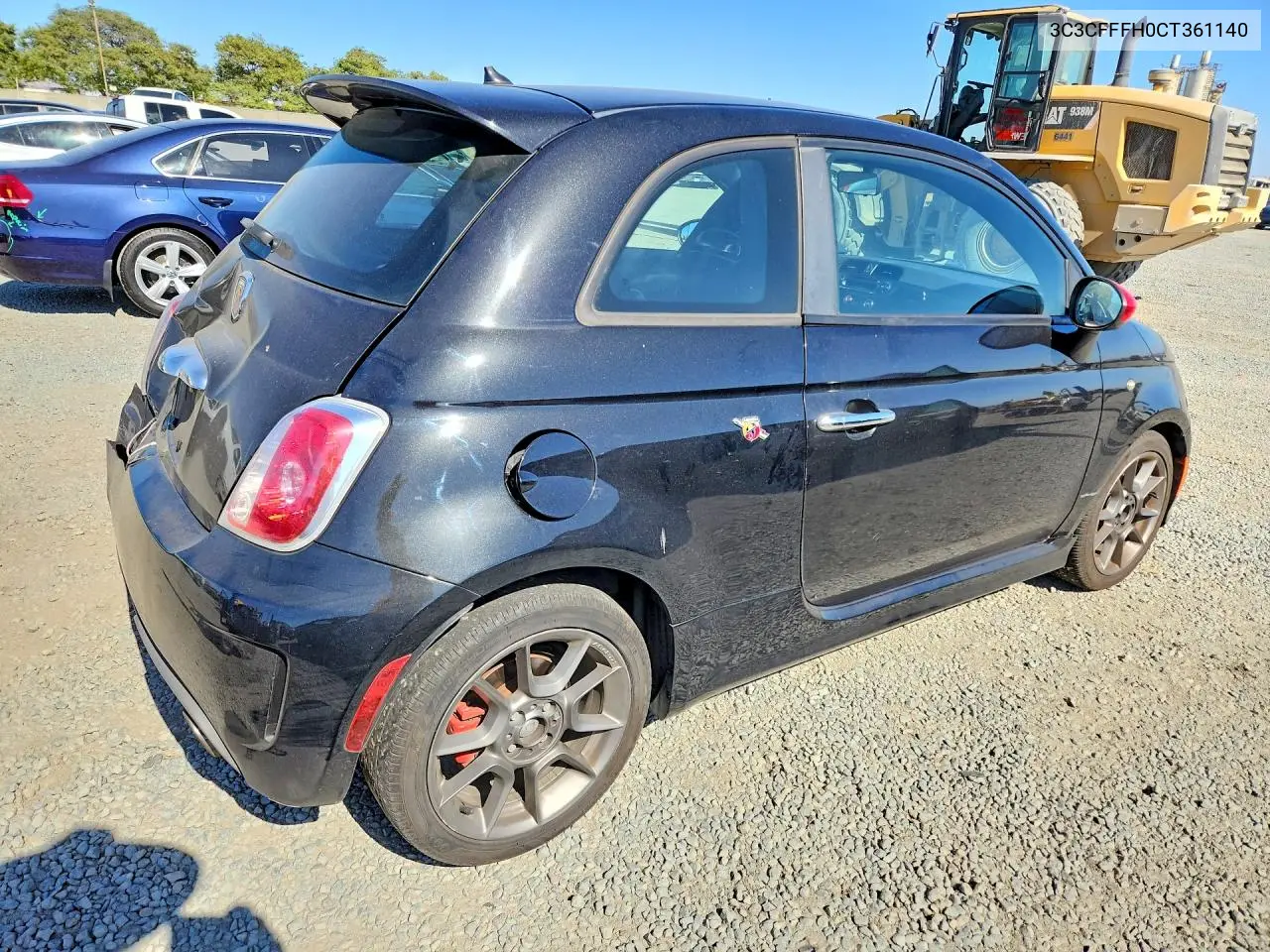 2012 Fiat 500 Abarth VIN: 3C3CFFFH0CT361140 Lot: 57054756