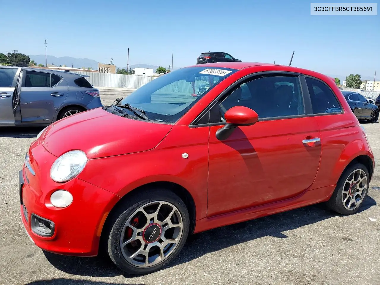 2012 Fiat 500 Sport VIN: 3C3CFFBR5CT385691 Lot: 57967016