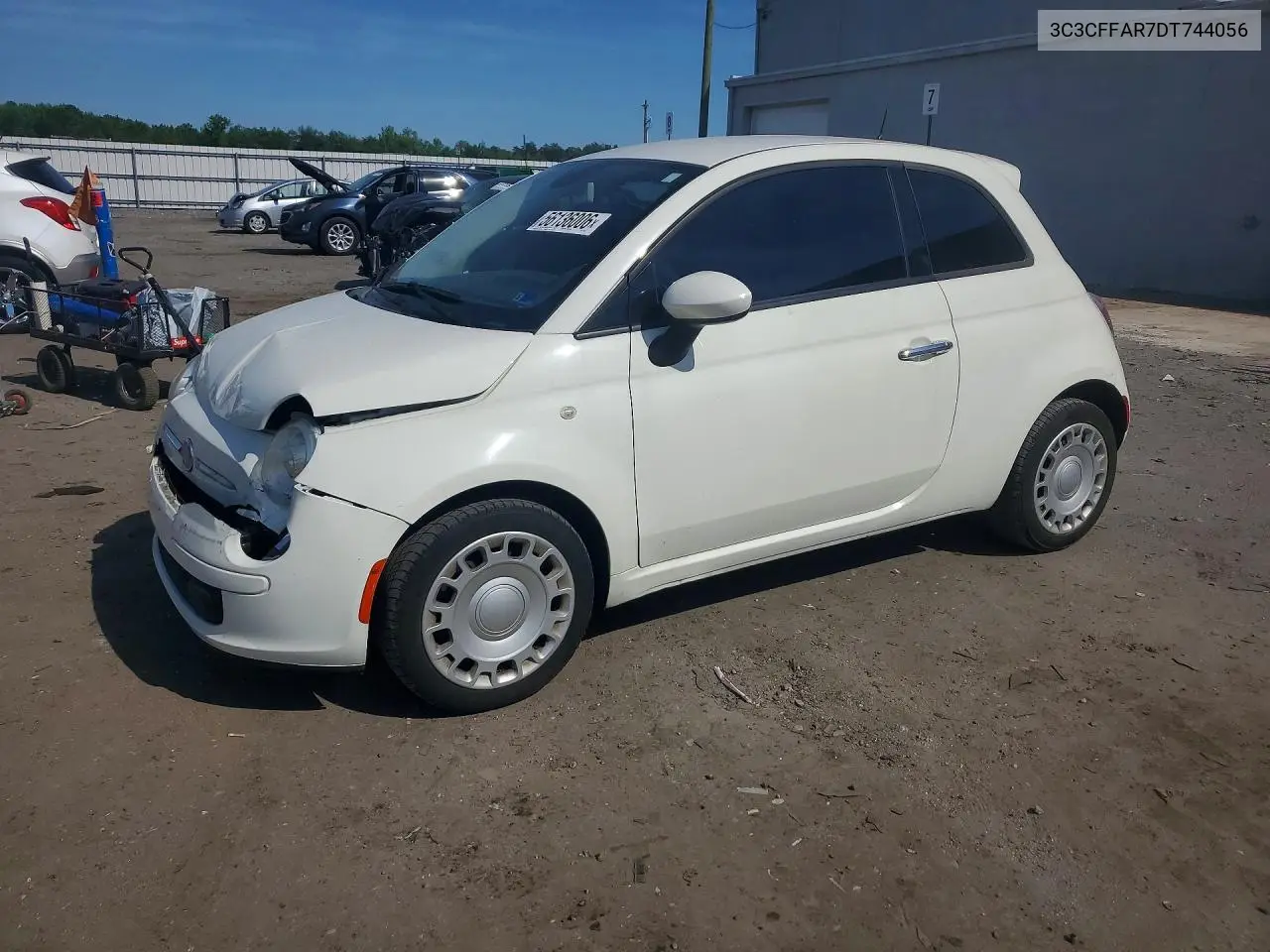 2013 Fiat 500 Pop VIN: 3C3CFFAR7DT744056 Lot: 56136006