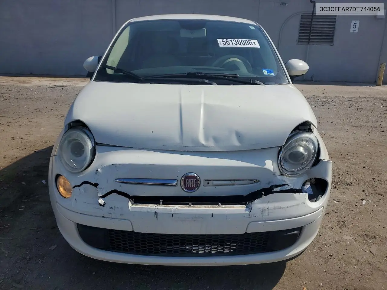 2013 Fiat 500 Pop VIN: 3C3CFFAR7DT744056 Lot: 56136006