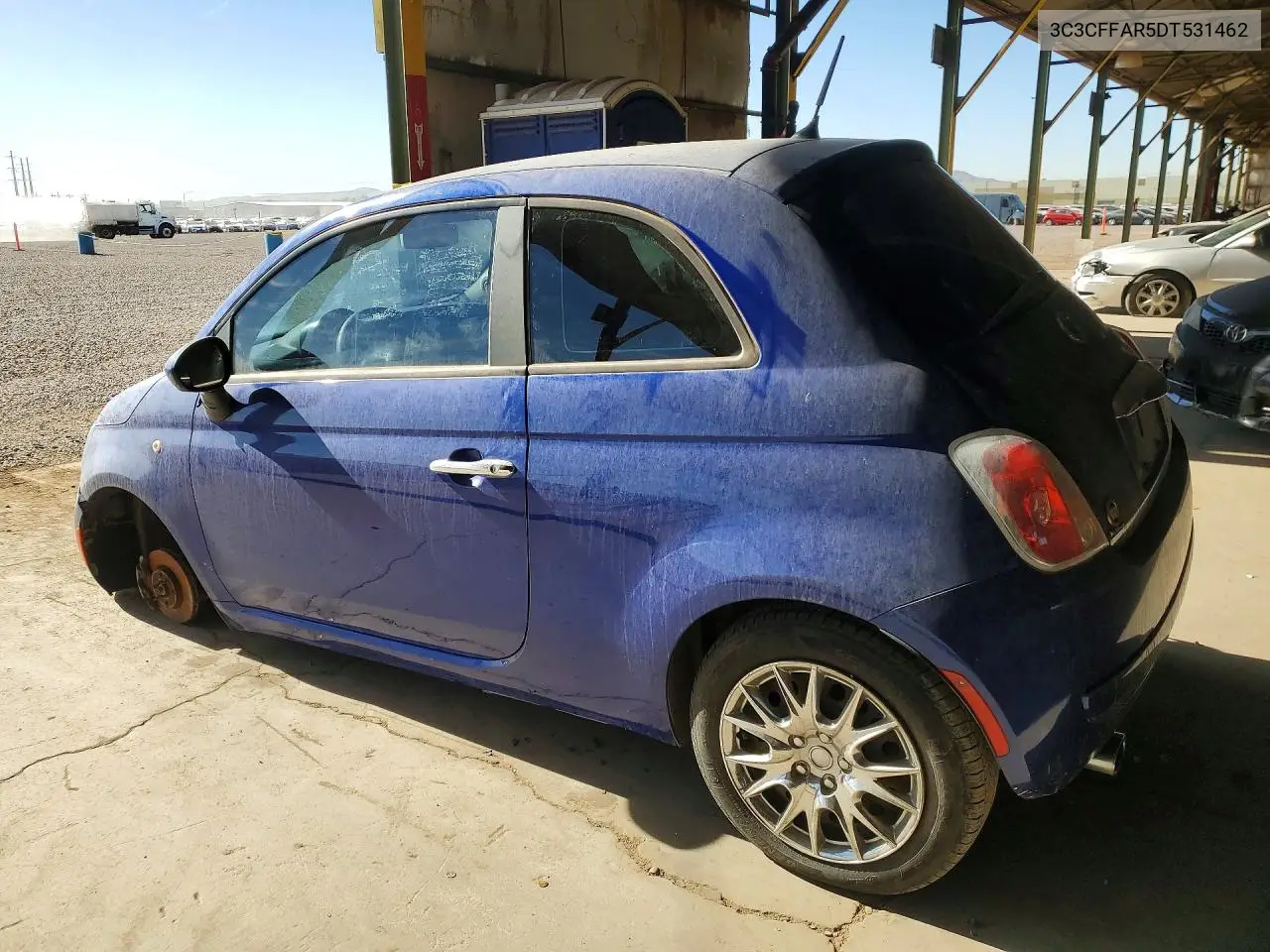 2013 Fiat 500 Pop VIN: 3C3CFFAR5DT531462 Lot: 58140596