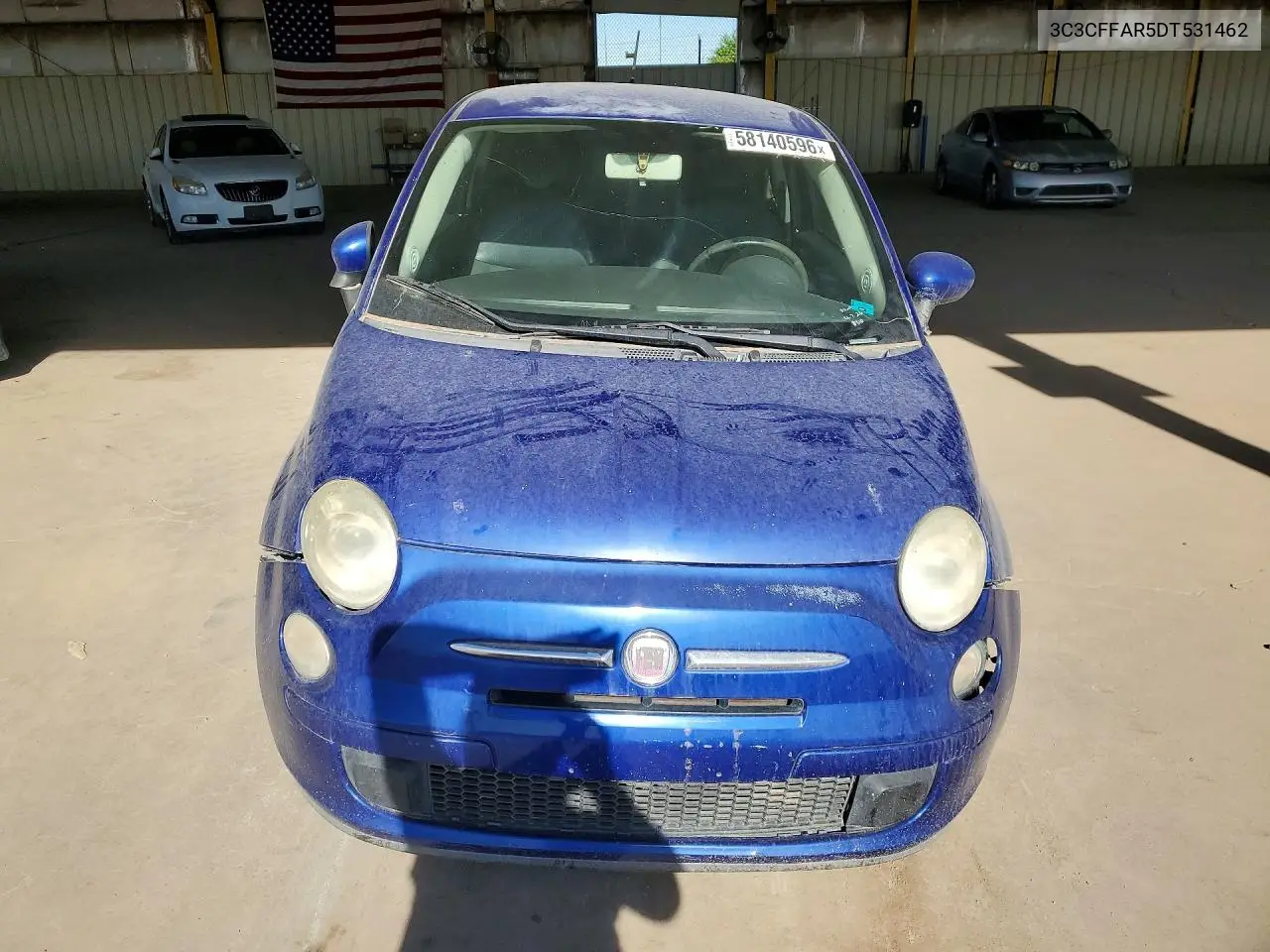 2013 Fiat 500 Pop VIN: 3C3CFFAR5DT531462 Lot: 58140596