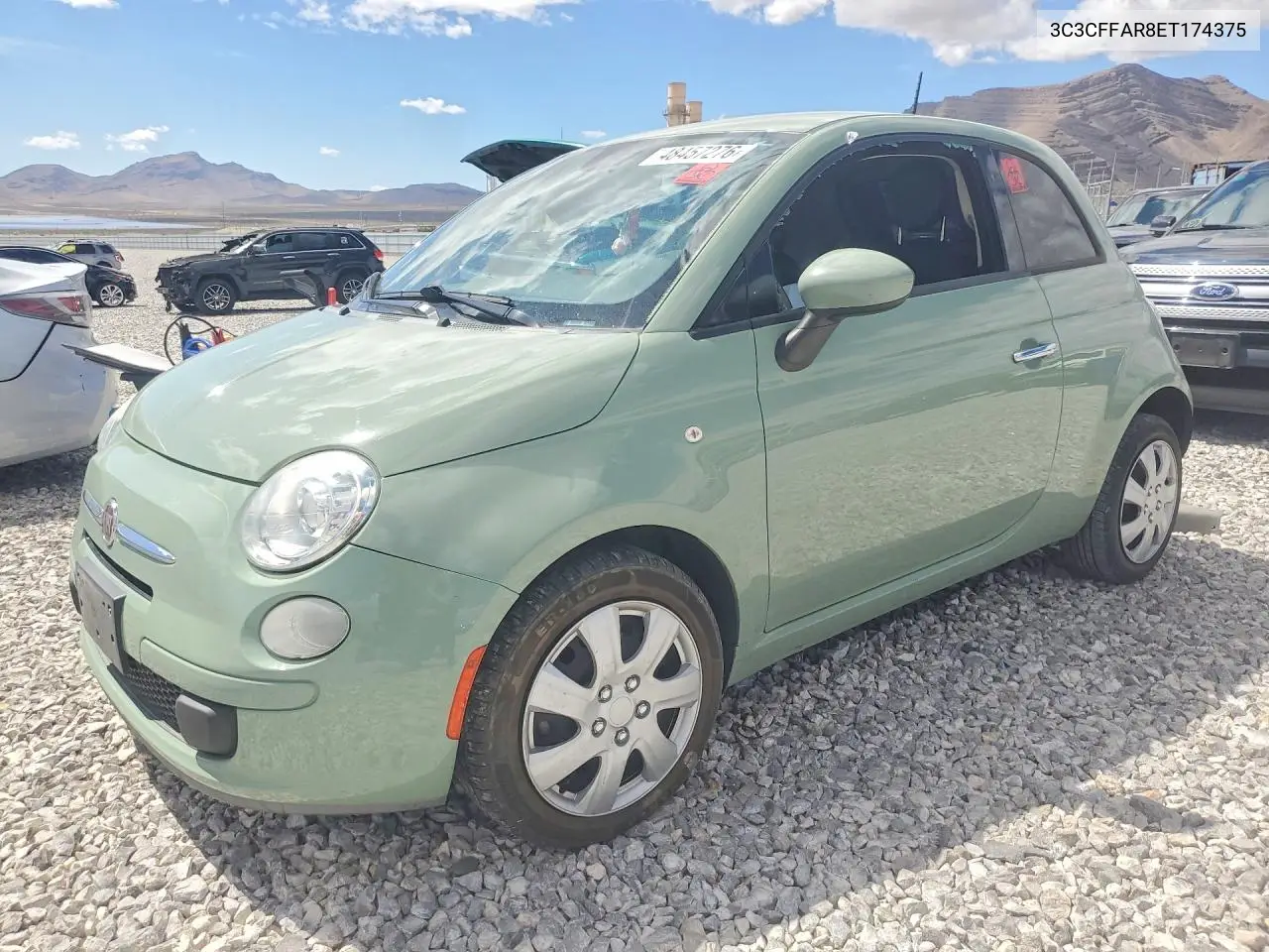 2014 Fiat 500 Pop VIN: 3C3CFFAR8ET174375 Lot: 48457276