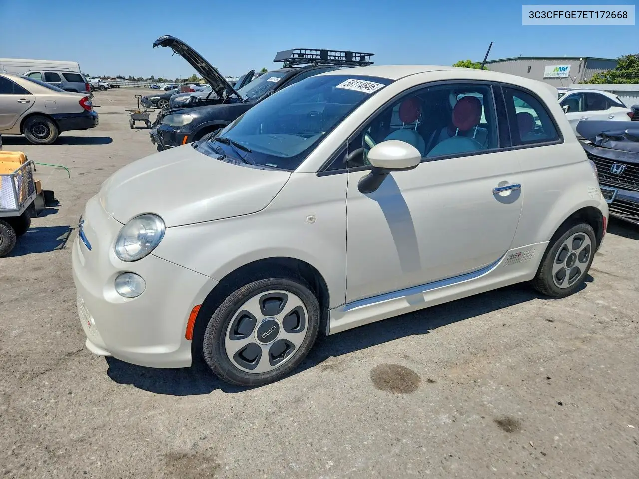 2014 Fiat 500 Electric VIN: 3C3CFFGE7ET172668 Lot: 58114846
