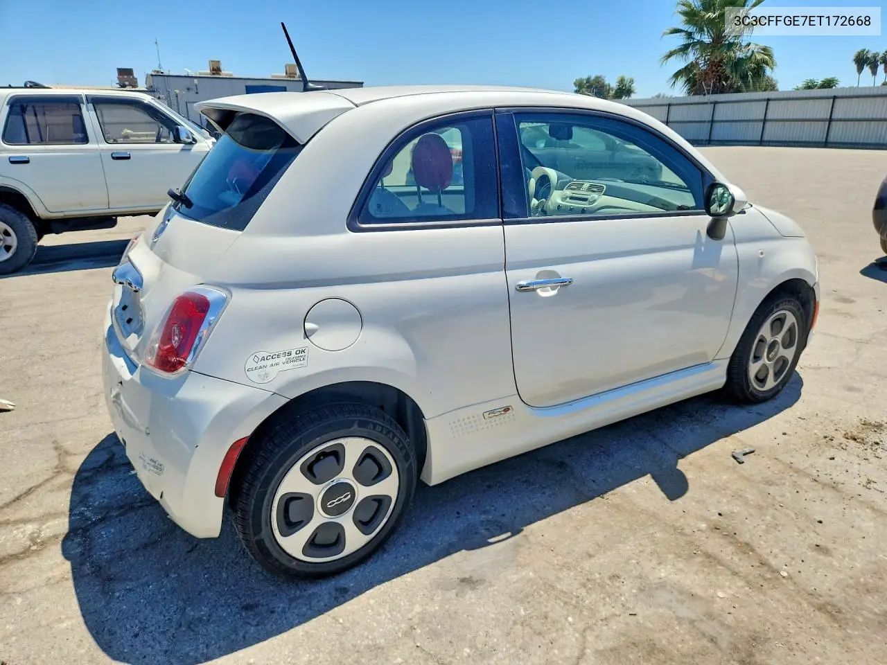 2014 Fiat 500 Electric VIN: 3C3CFFGE7ET172668 Lot: 58114846