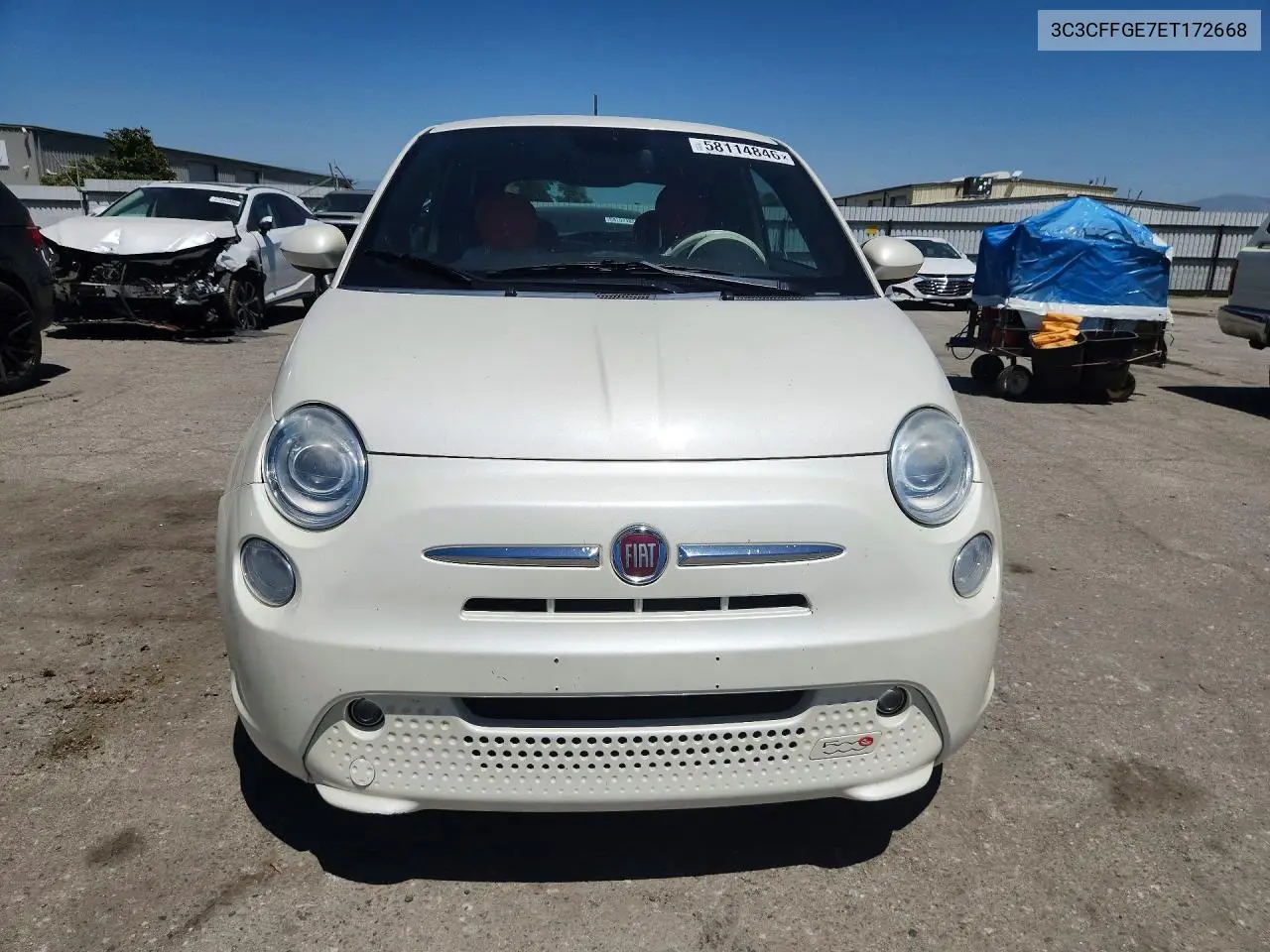2014 Fiat 500 Electric VIN: 3C3CFFGE7ET172668 Lot: 58114846
