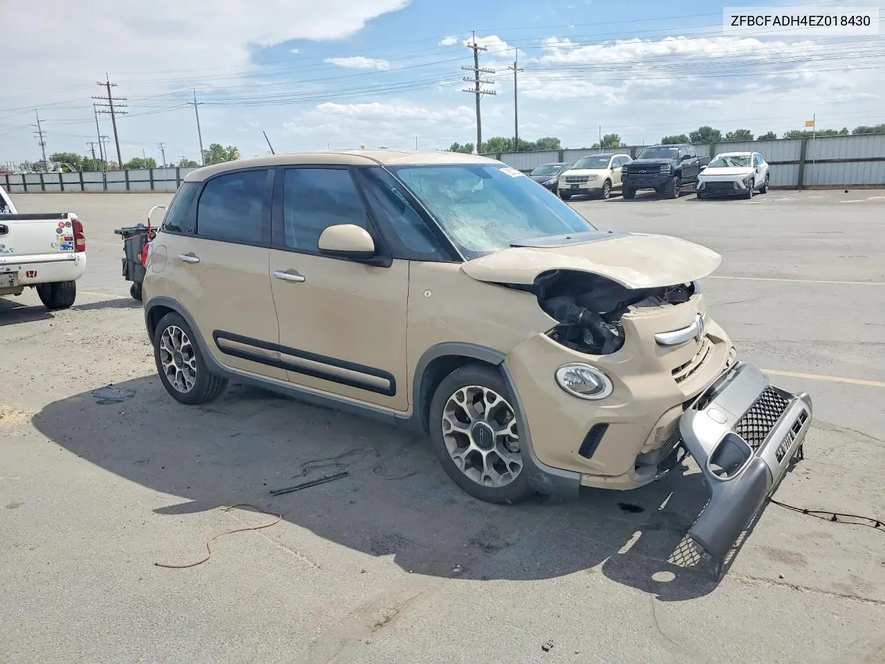 2014 Fiat 500L Trekking VIN: ZFBCFADH4EZ018430 Lot: 58331526