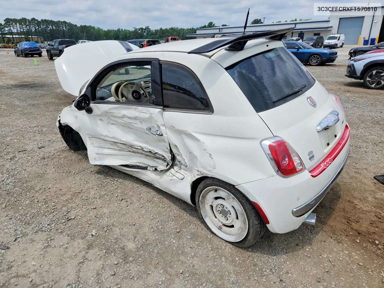 2015 Fiat 500 Lounge VIN: 3C3CFFCRXFT570810 Lot: 56133226