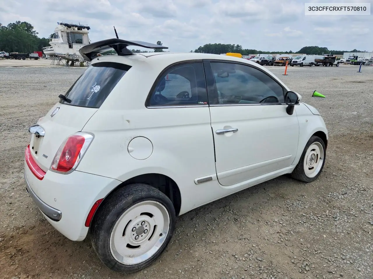2015 Fiat 500 Lounge VIN: 3C3CFFCRXFT570810 Lot: 56133226