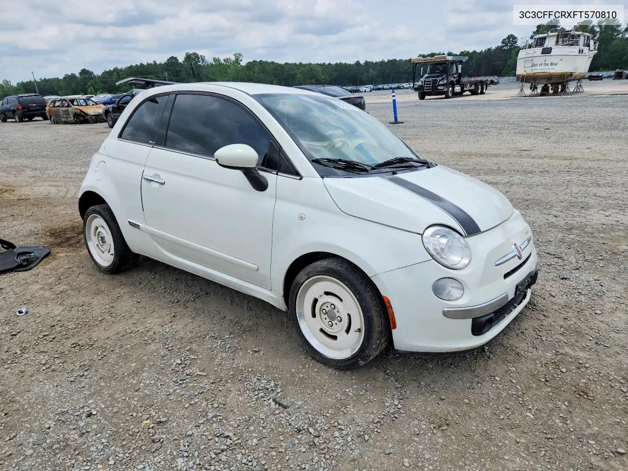 2015 Fiat 500 Lounge VIN: 3C3CFFCRXFT570810 Lot: 56133226