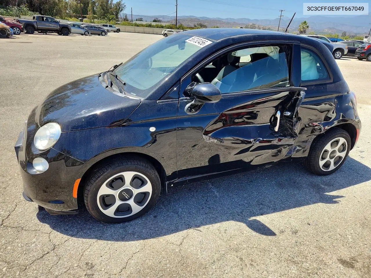 2015 Fiat 500 Electric VIN: 3C3CFFGE9FT667049 Lot: 56732456