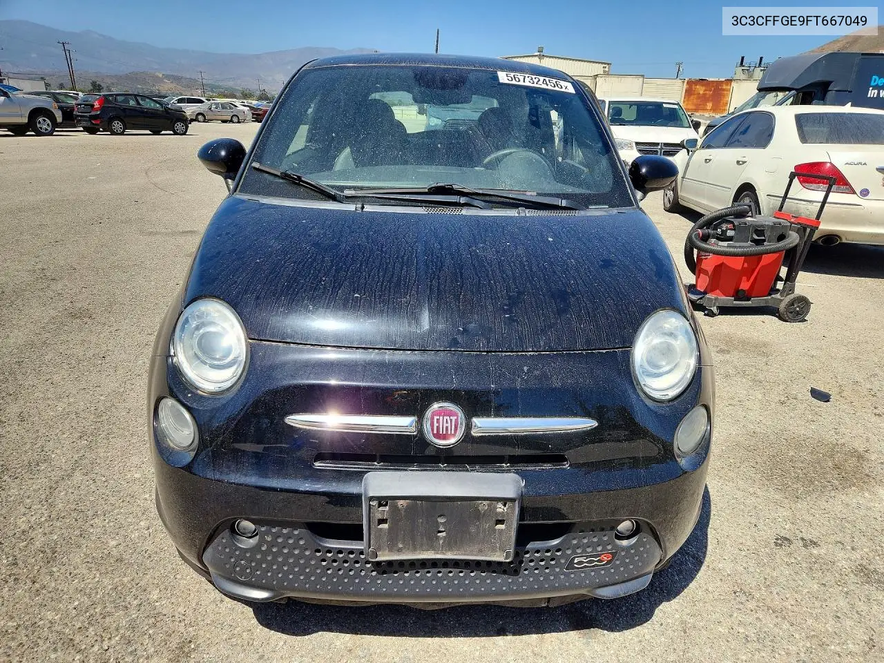 2015 Fiat 500 Electric VIN: 3C3CFFGE9FT667049 Lot: 56732456