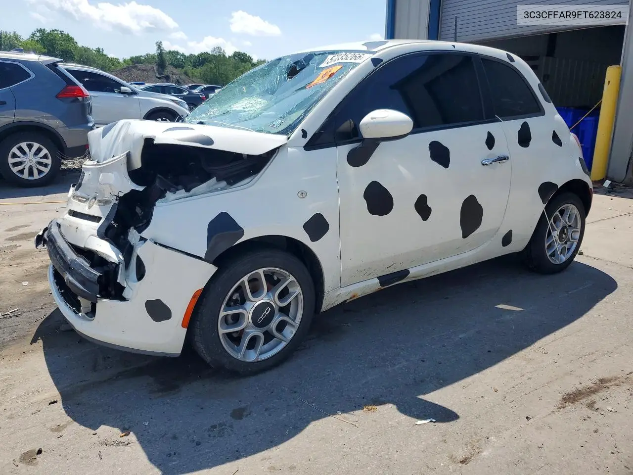 2015 Fiat 500 Pop VIN: 3C3CFFAR9FT623824 Lot: 57235266