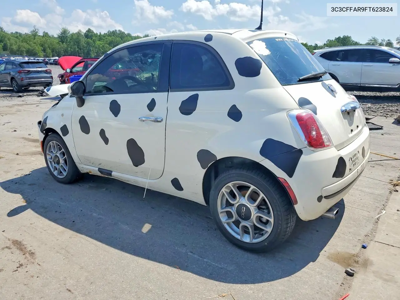 2015 Fiat 500 Pop VIN: 3C3CFFAR9FT623824 Lot: 57235266
