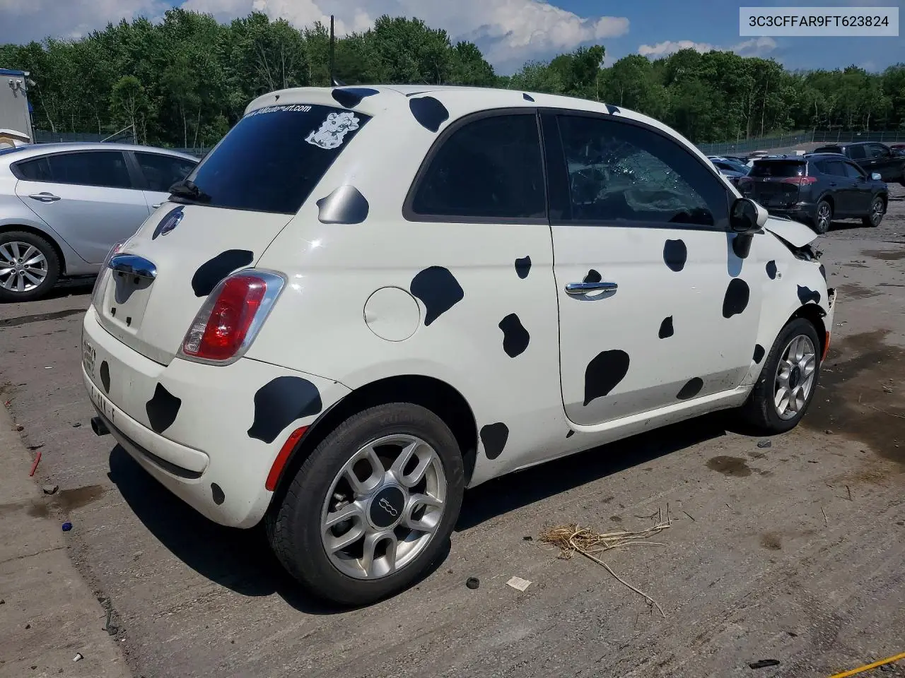 2015 Fiat 500 Pop VIN: 3C3CFFAR9FT623824 Lot: 57235266
