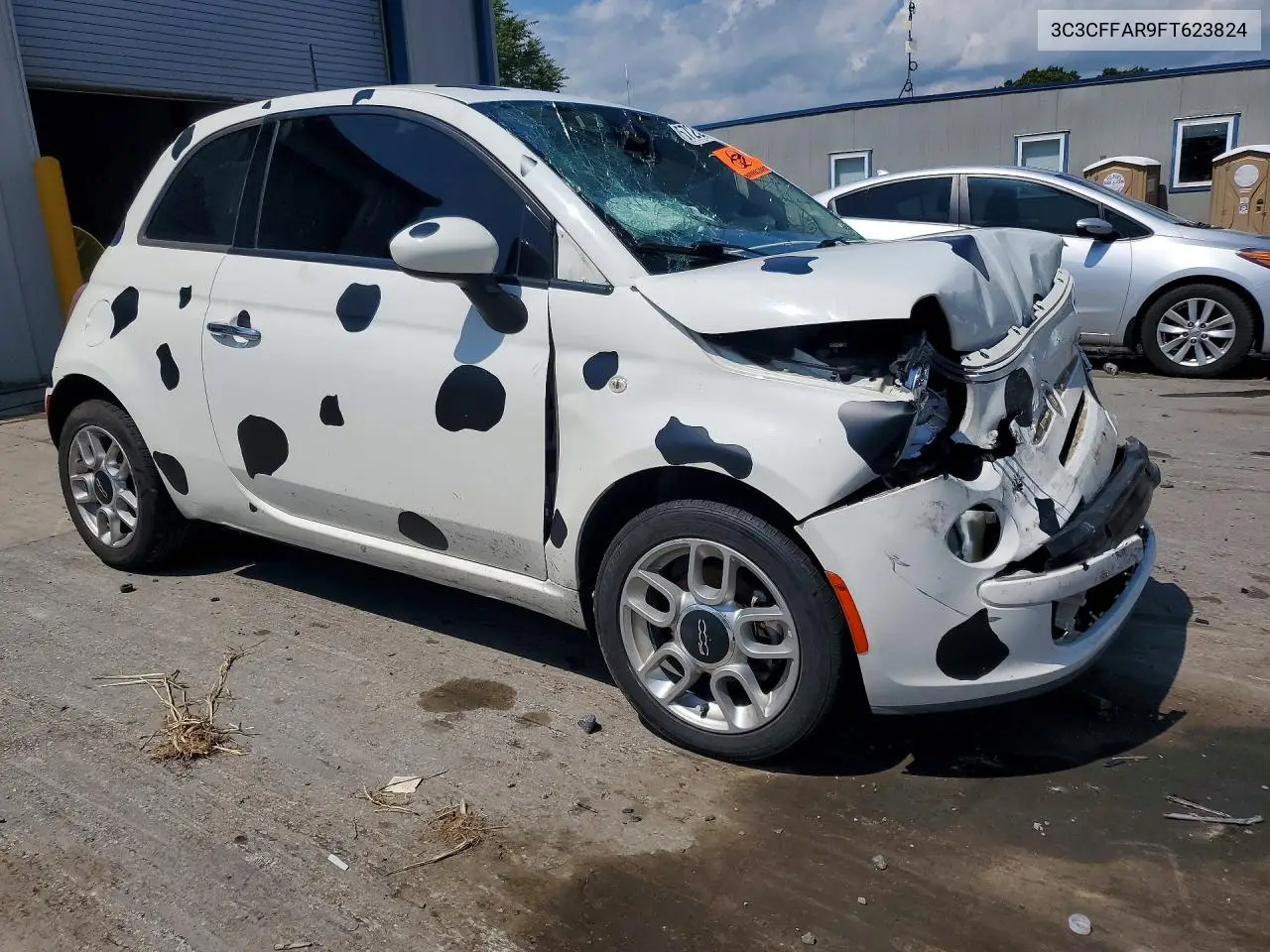 2015 Fiat 500 Pop VIN: 3C3CFFAR9FT623824 Lot: 57235266
