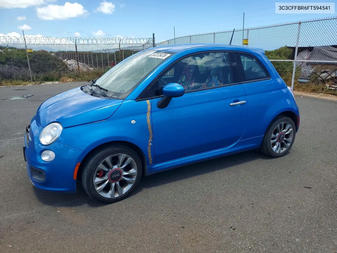 2015 Fiat 500 Sport VIN: 3C3CFFBR6FT594541 Lot: 57273476