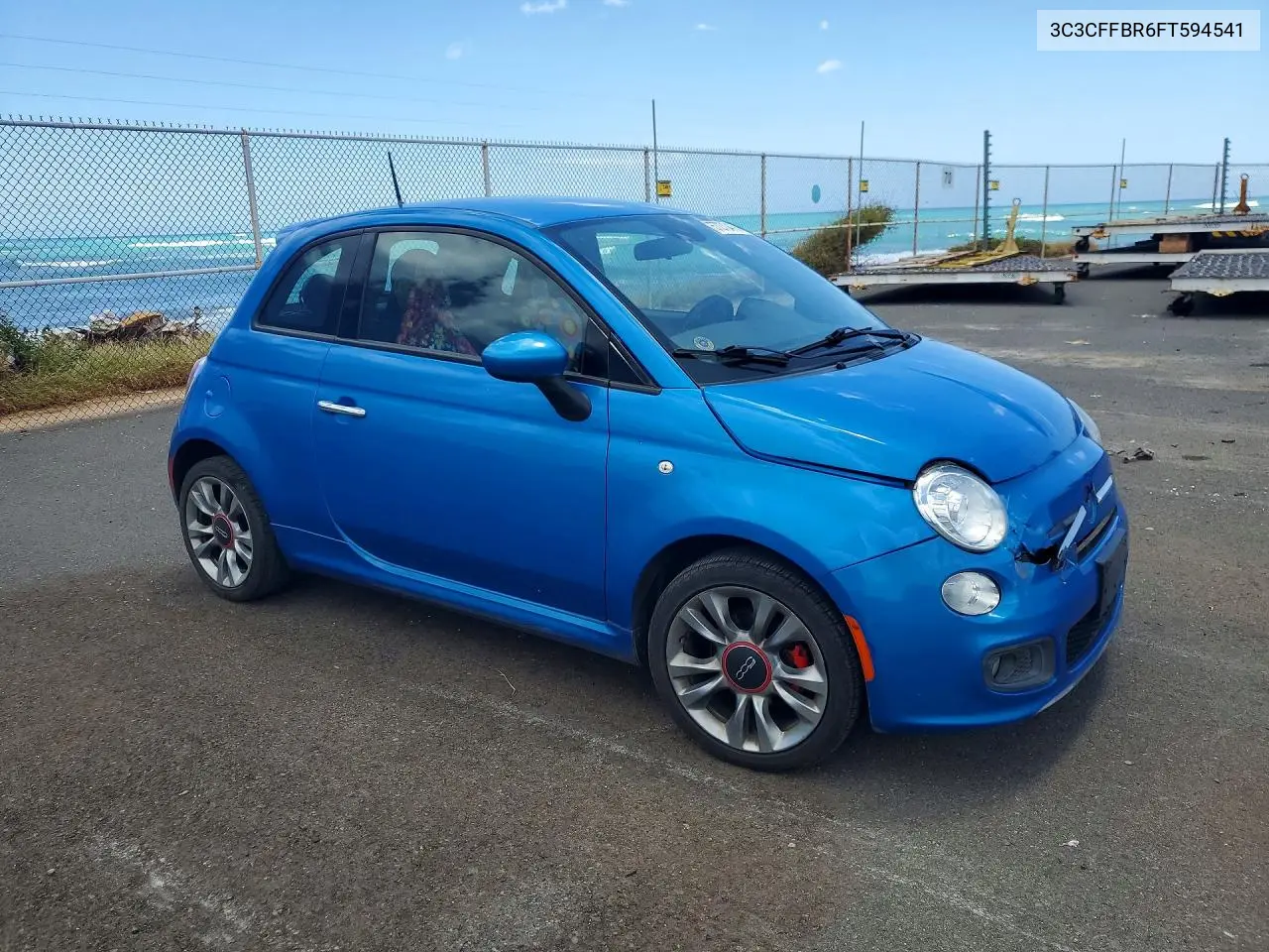 2015 Fiat 500 Sport VIN: 3C3CFFBR6FT594541 Lot: 57273476
