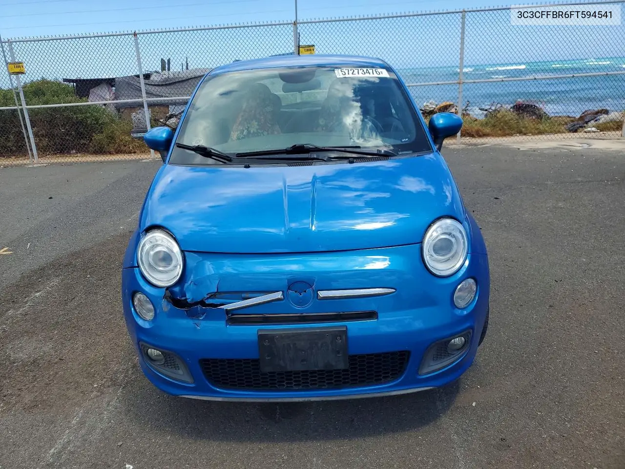 2015 Fiat 500 Sport VIN: 3C3CFFBR6FT594541 Lot: 57273476